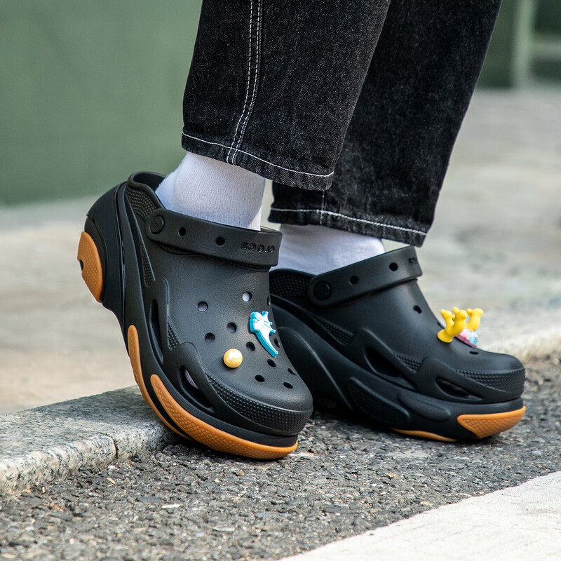 卡骆驰crocs洞洞鞋男鞋女鞋贝壳泡芙Clog户外休闲凉鞋沙滩凉