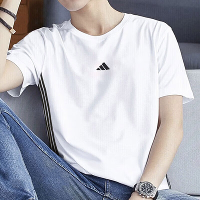 Adidas阿迪达斯男装2026夏季新款运动服休闲透气短袖T恤衫JE6388