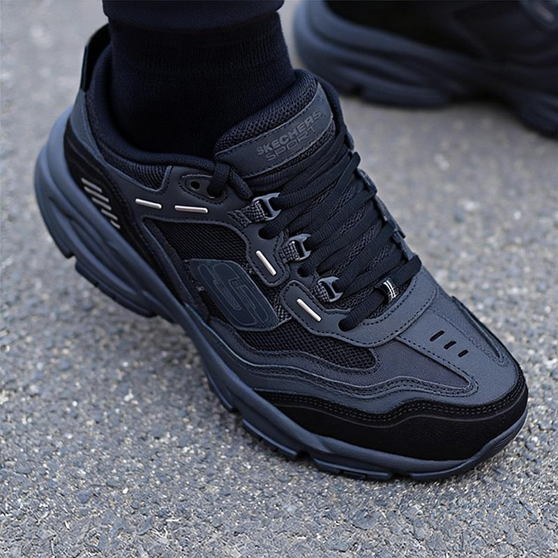 斯凯奇户外徒步鞋男鞋25冬季新款轻便休闲老爹鞋男士登山鞋越野鞋