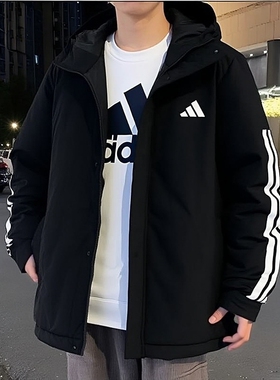 阿迪达斯棉服男2025秋季新款正品运动棉衣男士保暖棉袄外套IX8884