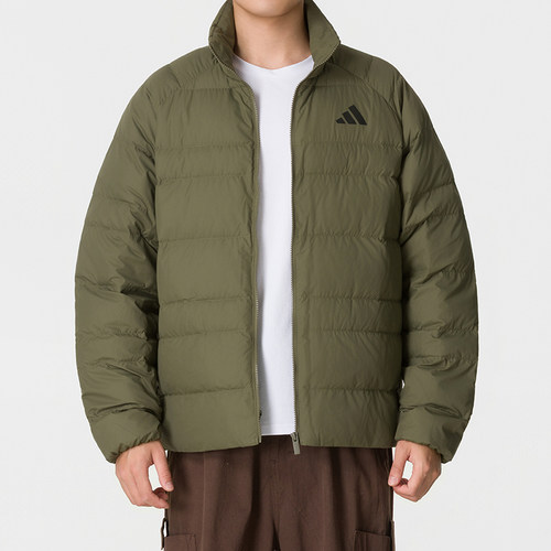 幸运叶子丨adidas阿迪达斯26短款休闲运动棉服保暖夹克外套KS7698