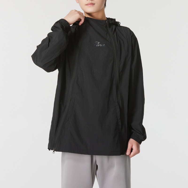 LANBU蓝步连帽梭织夹克男装女装夏季新款宽松运动服休闲跑步外套