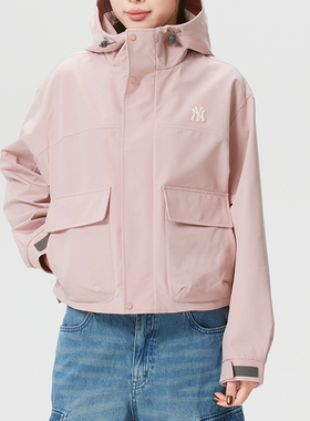 MLB官方 女装2026春季新款运动服外套宽松上衣梭织夹克3FWJB0161