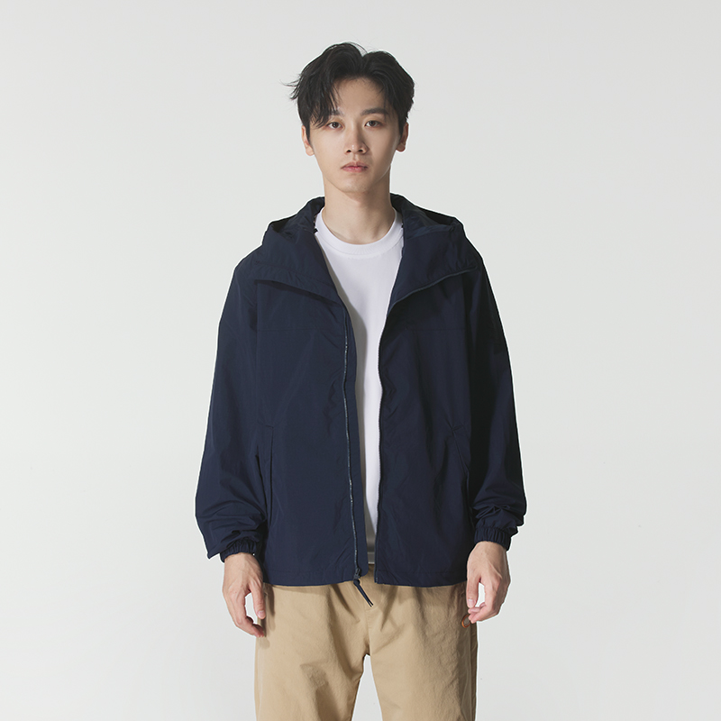 Timberland添柏岚防风梭织外套男秋季新款连帽运动服户外休闲夹克