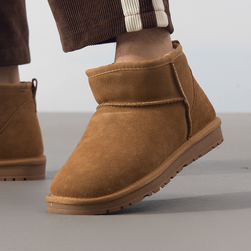 LANBU蓝步男鞋新款户外运动鞋出行舒适保暖雪地靴加绒靴子休闲鞋