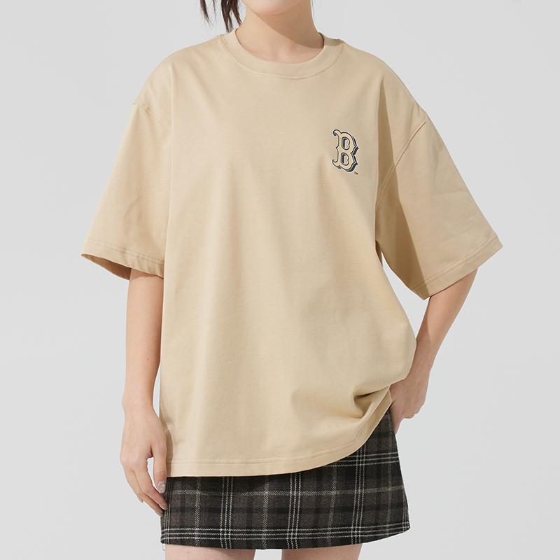 MLB官方 男装女装2025新款情侣运动服休闲透气短袖T恤 3ATSM2153