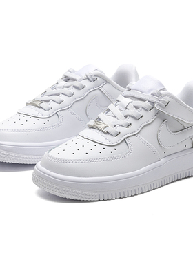 耐克男童女童FORCE 1板鞋运动童鞋魔术贴空军一号休闲鞋FN0237