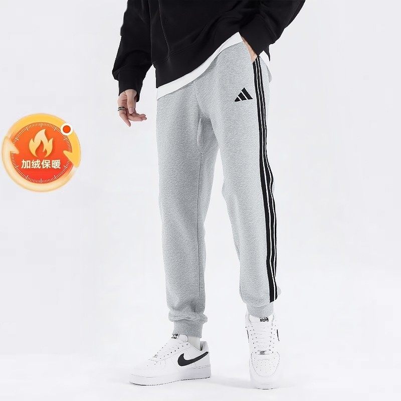 阿迪达斯加绒裤子男冬季新款灰色运动长裤加厚休闲裤跑步裤子男裤,运动服/休闲服装,运动长裤,淘宝优惠券,粉丝福利购,淘宝优惠卷