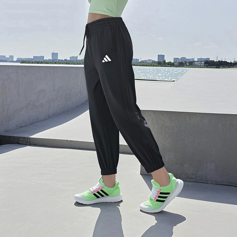 阿迪达斯官方正品女士宽松长裤2026夏季款梭织束脚裤运动裤休闲裤