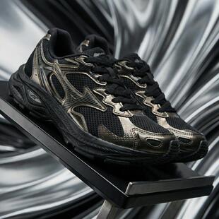 MIZUNO美津浓男鞋女鞋复古运动鞋减震跑步鞋RACER S黑武士老爹鞋