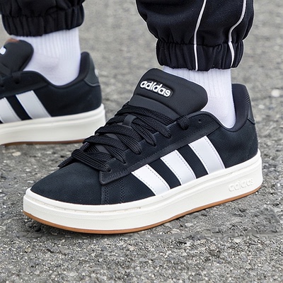 阿迪达斯男鞋女鞋2025冬季新款运动鞋板鞋黑色鞋子休闲鞋面包鞋