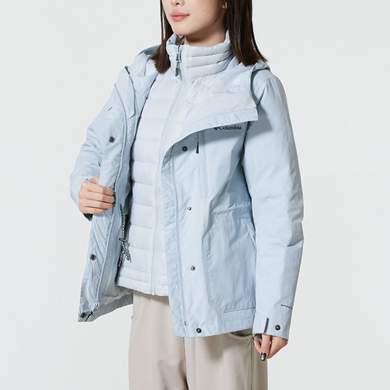 Columbia哥伦比亚女装 2025新款运动服羽绒内胆三合一冲锋衣外套