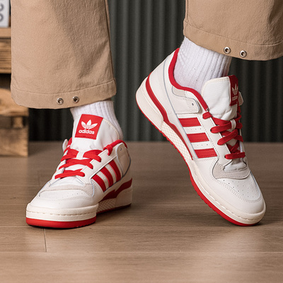 阿迪达斯三叶草男鞋女鞋2026新款Forum Low CL篮球休闲鞋小白鞋