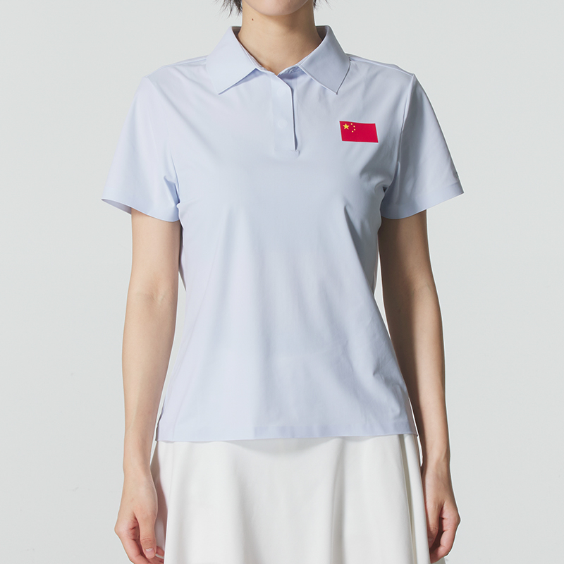 LANBU蓝步立领短袖女装秋季新款训练运动服透气跑步T恤L501822