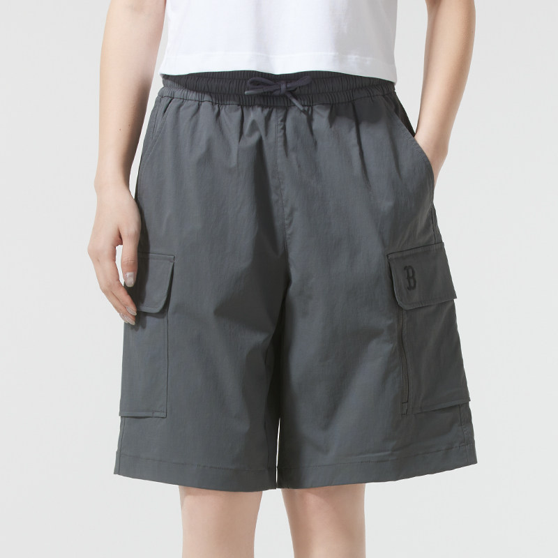 MLB官方 梭织短裤男裤女裤2025冬季新款情侣工装裤休闲宽松五分裤