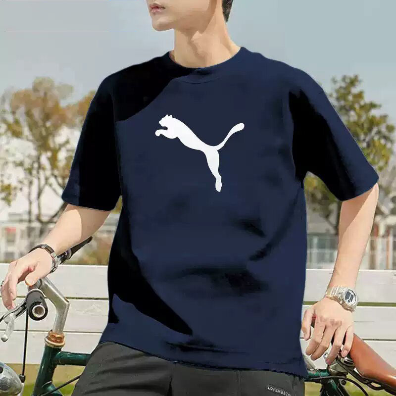 PUMA彪马T恤男装透气t恤衫圆领运动服上衣经典logo休闲短袖半截袖