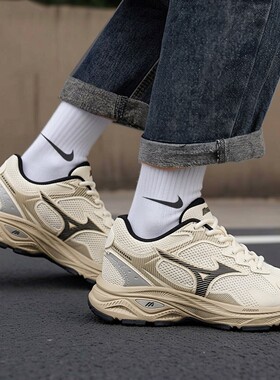 Mizuno美津浓复古RacerS男女减震跑鞋网面透气轻便休闲鞋D1GH2235