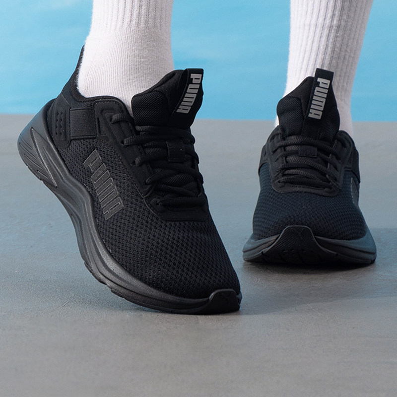 PUMA彪马跑步鞋男鞋女鞋黑色低帮运动鞋轻便透气跑鞋训练鞋311095