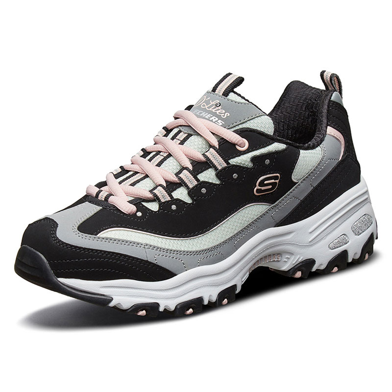 斯凯奇女鞋正品厚底老爹鞋熊猫鞋