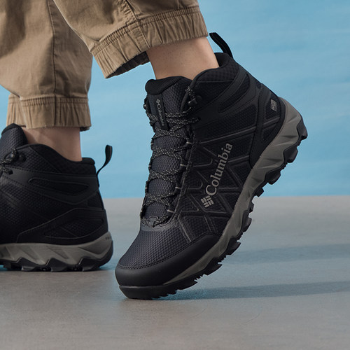 哥伦比亚官网旗舰徒步鞋男冬季新款户外中帮运动鞋抓地透气登山鞋