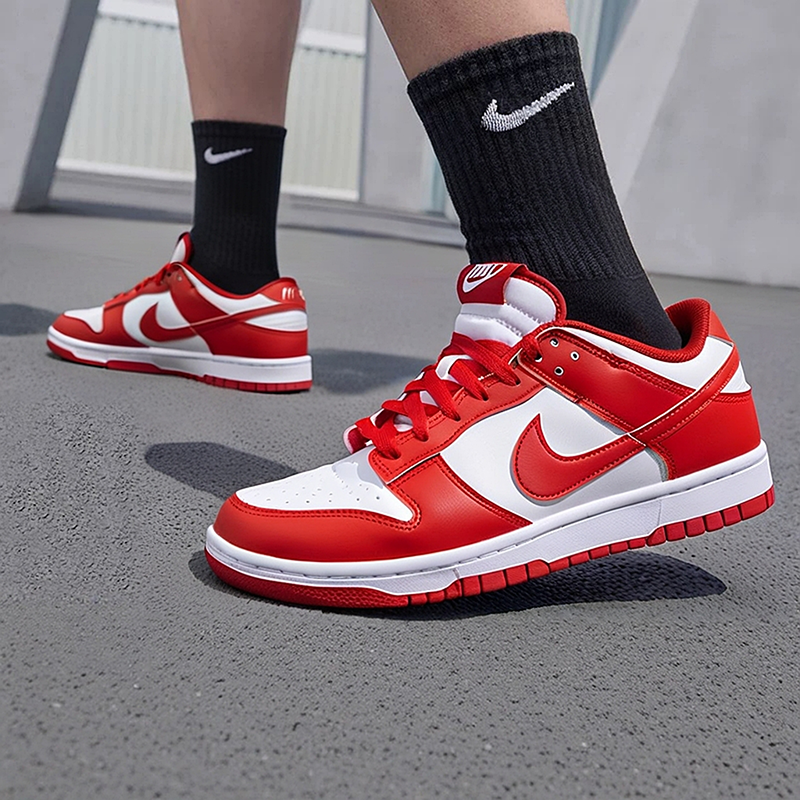 Nike耐克DUNK男鞋2025冬季新款本命年红色德训休闲鞋运动鞋板鞋男