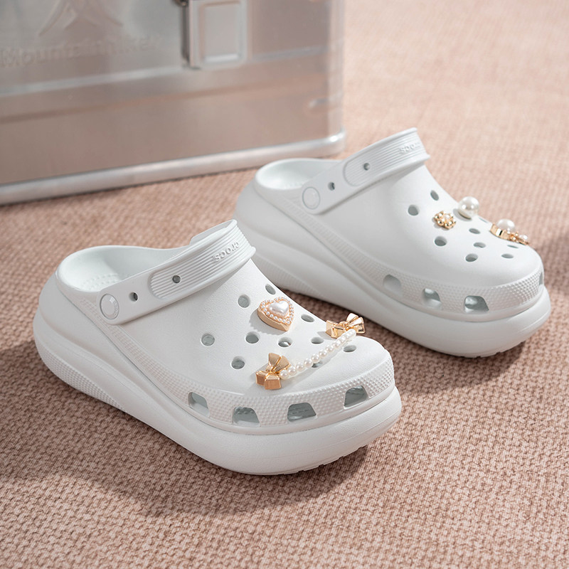 幸运叶子丨Crocs卡骆驰泡芙洞洞鞋沙滩鞋户外厚底包头拖鞋男女鞋