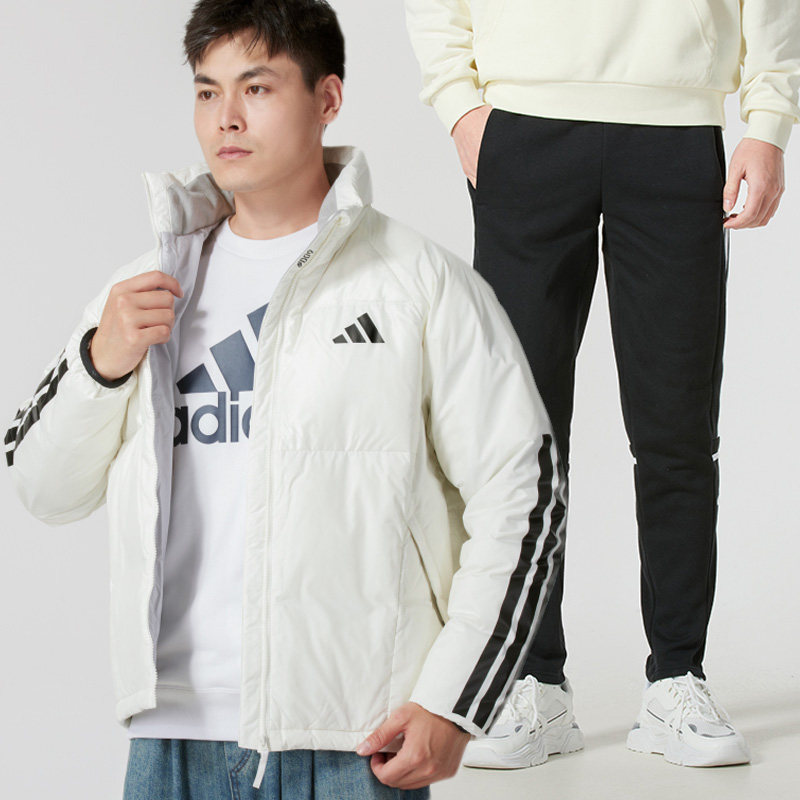 阿迪达斯运动套装男装冬季新款立领保暖羽绒服加绒长裤针织裤子潮,运动服/休闲服装,运动套装,淘宝优惠券,粉丝福利购,淘宝优惠卷