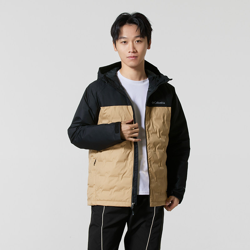哥伦比亚户外运动服男新款热压金点650鸭绒保暖羽绒服XE4190