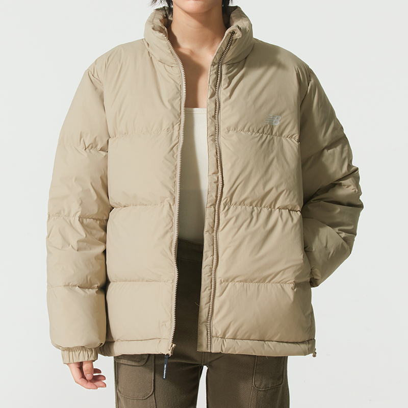 NEW BALANCE羽绒服女装保暖轻薄羽绒夹克户外防风立领休闲外套