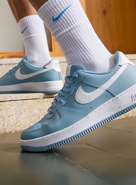 NIKE耐克空军一号鞋板鞋男款2025新款蓝色af1板鞋潮流低帮休闲鞋