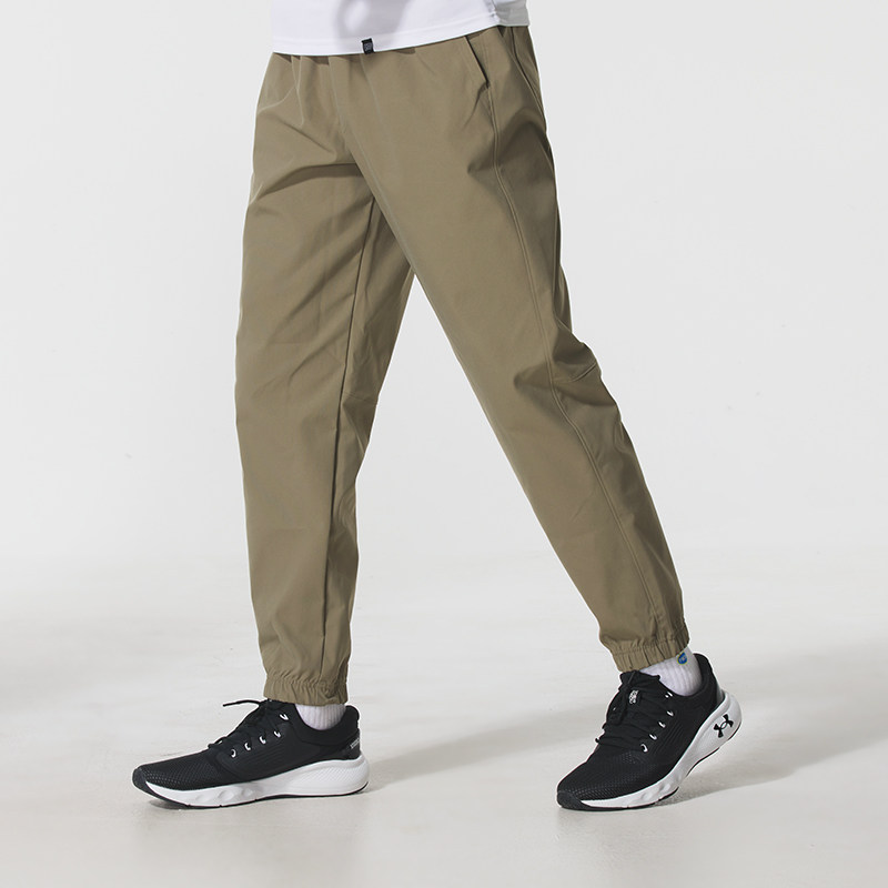 UA安德玛宽松长裤男裤2025新款梭织运动裤跑步裤子健身训练束脚裤