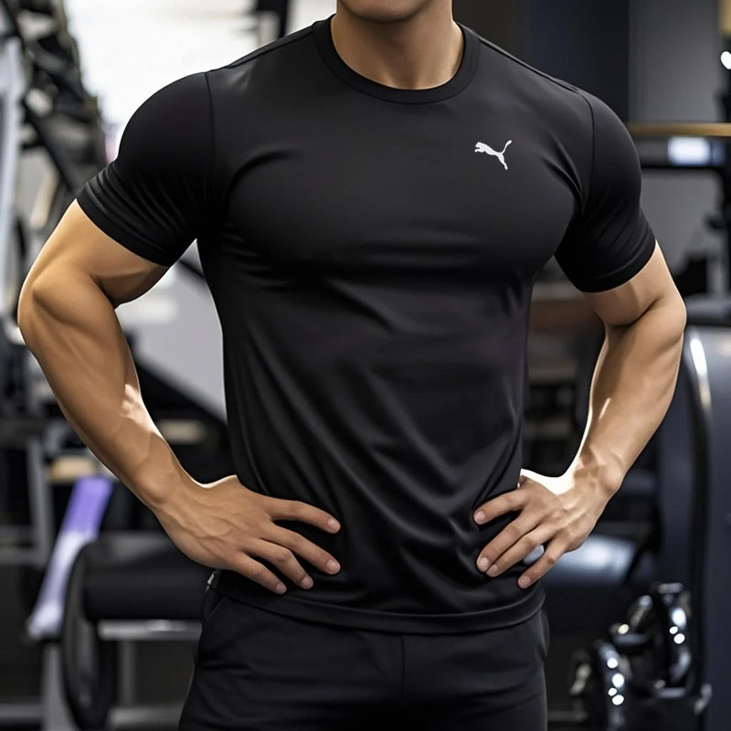 PUMA彪马速干衣短袖男2026新款男士吸湿排汗健身跑步篮球运动