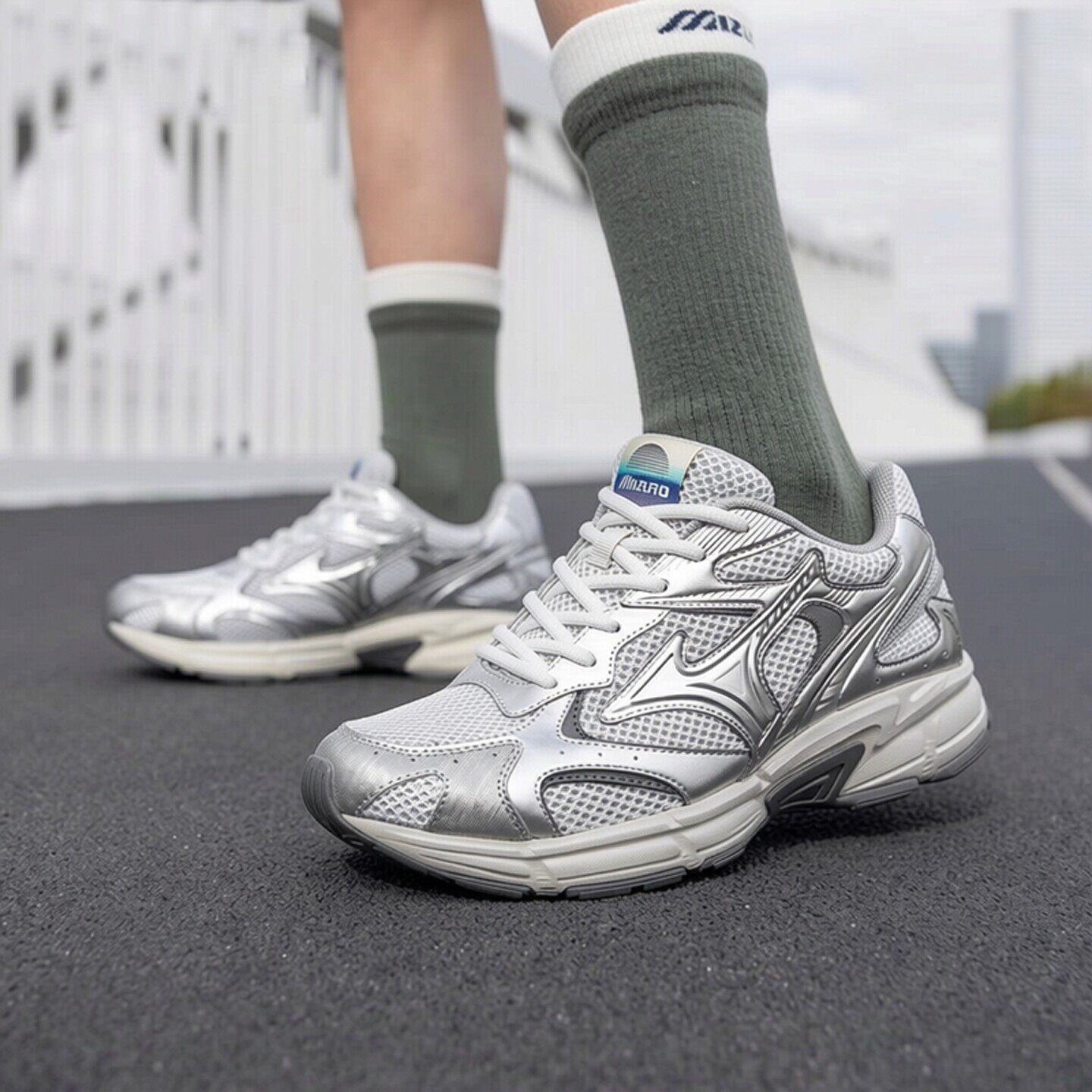 Mizuno美津浓男女跑步鞋春季新款老爹鞋透气休闲鞋运动鞋SPE