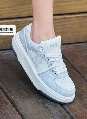 MLB官方男女同款板鞋复古休闲鞋运动学长鞋潮流老花鞋子3ASXS015N