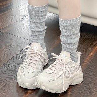 女鞋 粉色运动老爹鞋 休闲鞋 新款 IG6049 2025冬季 阿迪达斯三叶草正品