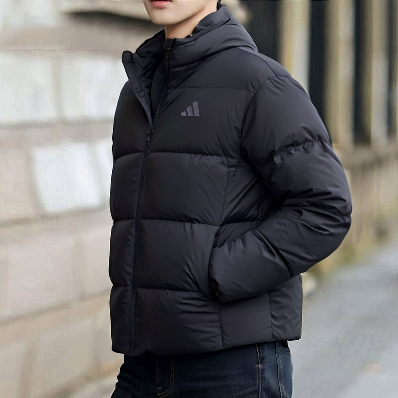 adidas阿迪达斯男子连帽羽绒服宽松舒适保暖羽绒夹克短款羽绒外套,运动服/休闲服装,运动羽绒服,淘宝优惠券,粉丝福利购,淘宝优惠卷