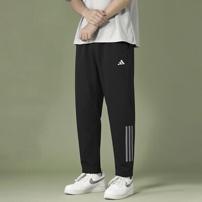 adidas阿迪达斯男裤春季训练运动跑步健身休闲单层梭织长裤IM7484