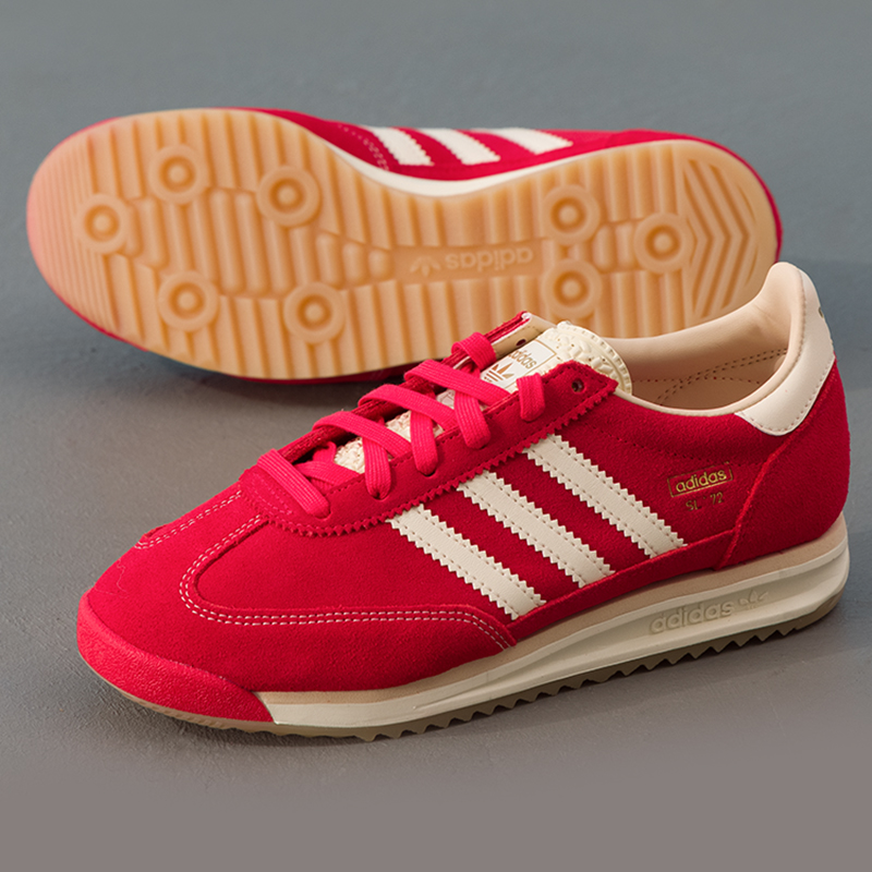 阿迪达斯三叶草德训鞋男鞋女鞋SL 72运动鞋红色情侣休闲鞋T头鞋潮