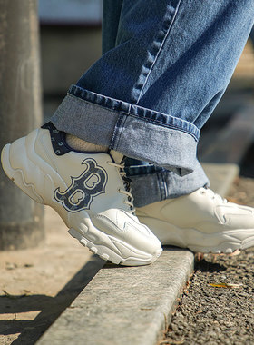 MLB官方 男鞋女鞋老爹鞋老花系列舒适厚底运动休闲鞋子3ASHBDM4N