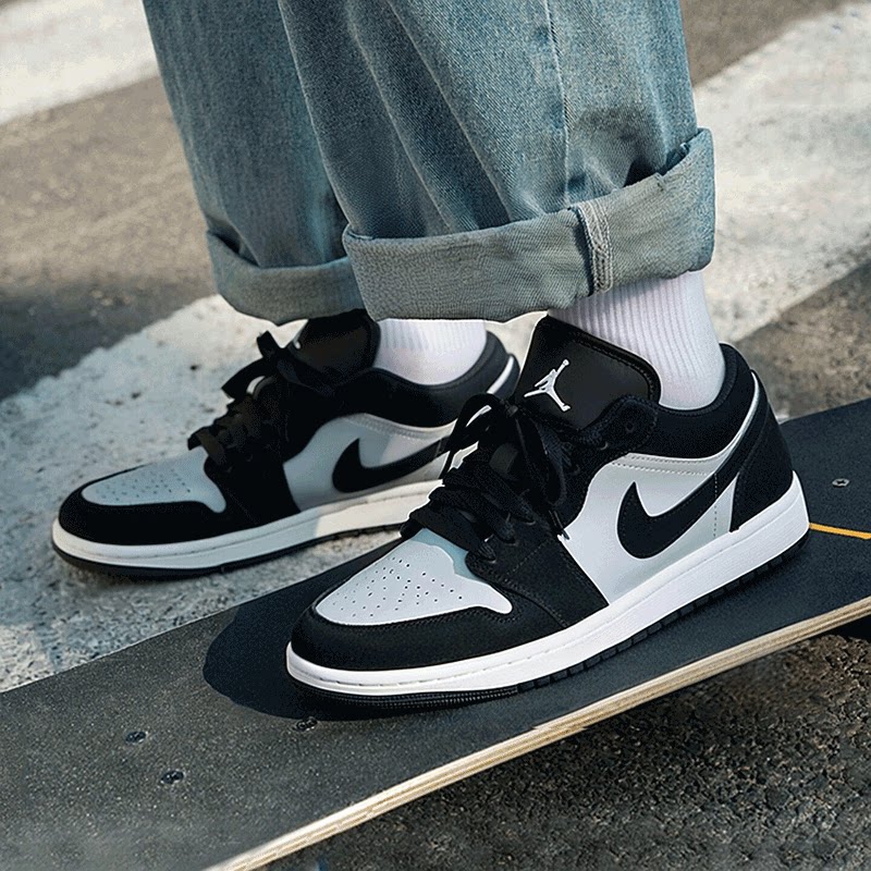 幸运叶子丨耐克男正品AJ1篮球鞋 AIR JORDAN 1缓震黑白运动板鞋