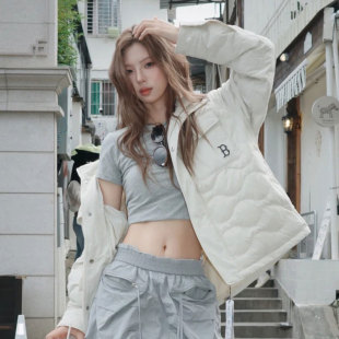 2025新款 MLB官方 女装 羽绒服男装 立领棉羽外套运动服夹克 宽松薄款