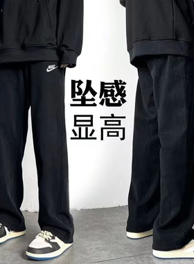 Nike耐克男裤运动裤子冬季加绒针织棉质跑步裤直筒休闲长裤FQ4333