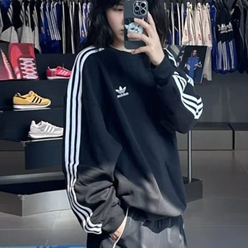 幸运叶子|阿迪达斯三叶草男装圆领卫衣宽松运动休闲套头衫JN9786