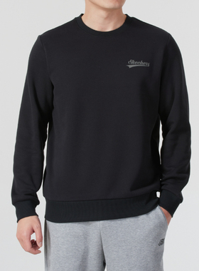 斯凯奇官方男装女装 时尚潮流休闲针织加绒卫衣套头衫 FHL323U073