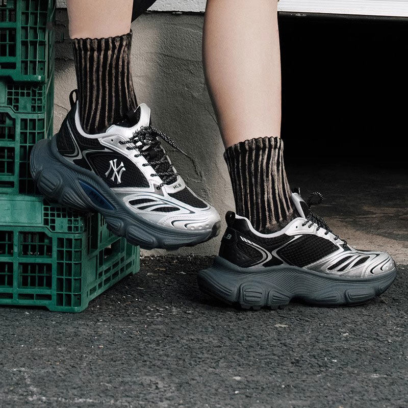 MLB官方 厚底复古老爹鞋男鞋女鞋冬季新款低帮运动鞋情侣休闲鞋子