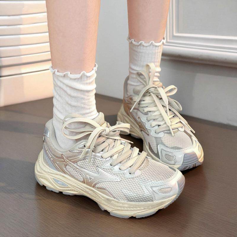 美津浓官网复古老爹鞋男鞋女鞋冬季新款运动鞋减震跑步鞋RACER S