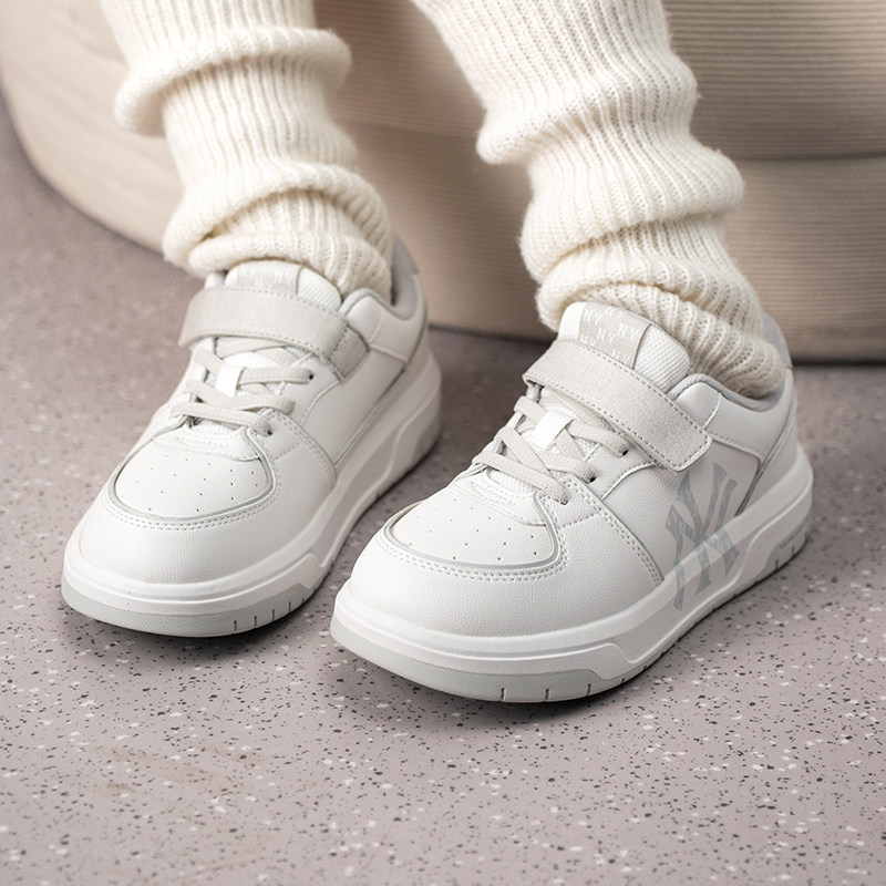 MLB官方 经典休闲鞋大童鞋2026春季新款魔术贴复古运动鞋轻便板鞋,运动鞋new,运动休闲鞋,淘宝优惠券,粉丝福利购,淘宝优惠卷