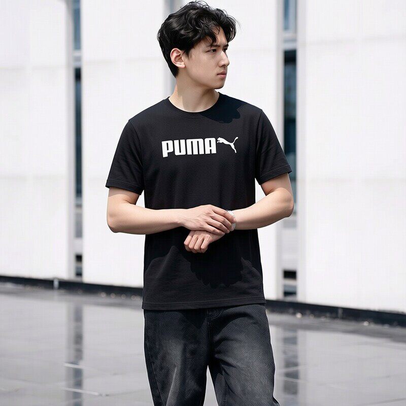 PUMA彪马短袖男装夏季新款圆领T恤男士休闲运动服透气半袖691