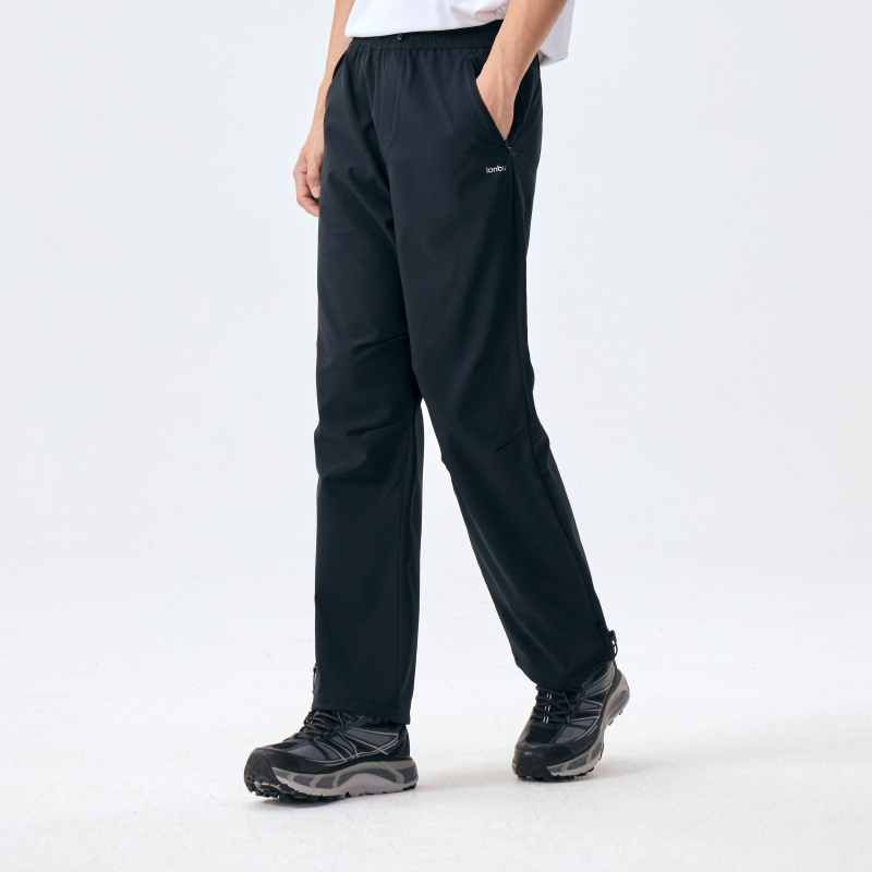 LANBU蓝步软壳长裤男裤秋季新款男士黑色休闲裤跑步裤子运动裤潮