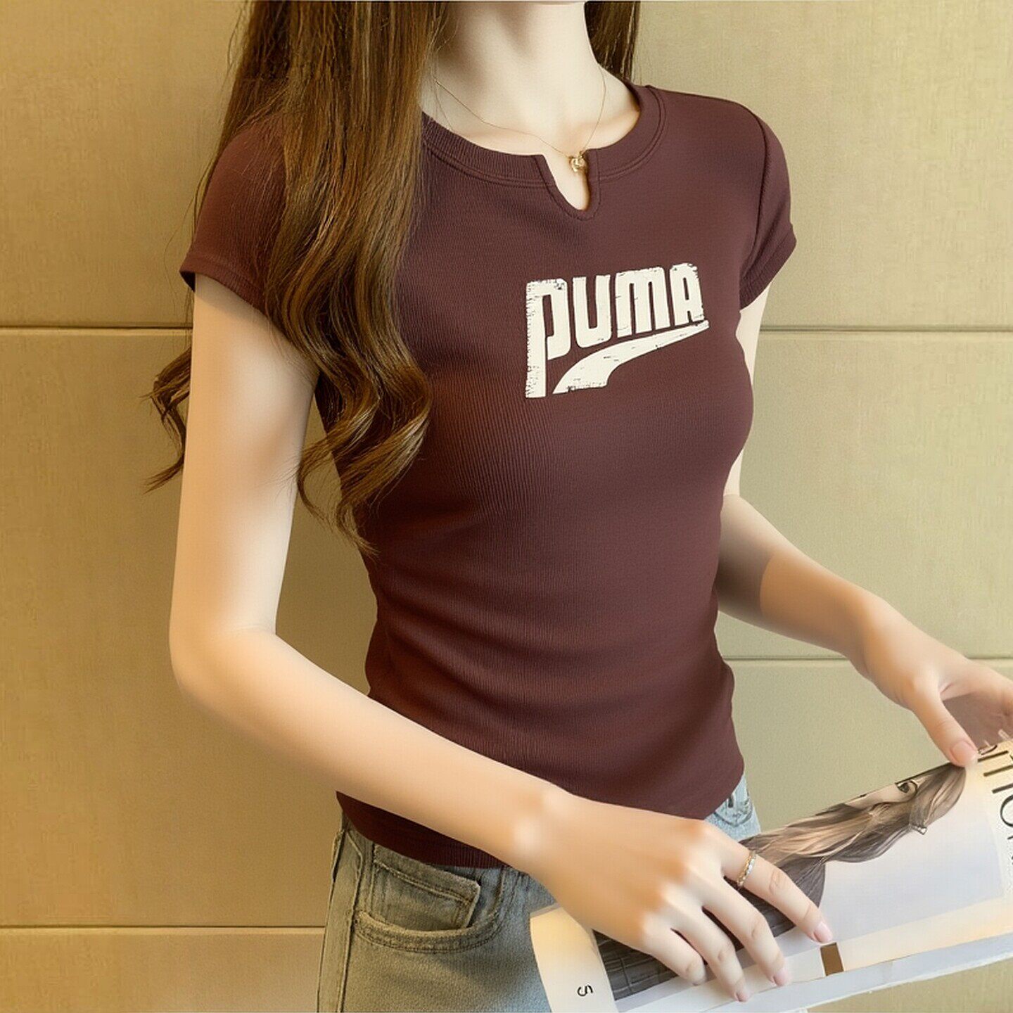 幸运叶子丨PUMA彪马半袖女装夏季新款运动服休闲短袖印花修身T恤